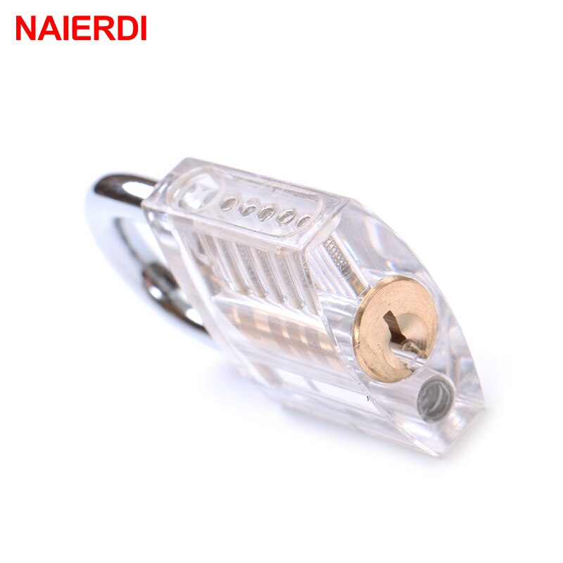 Naierdi Transparante Sloten Pick Zichtbaar Cutaway Mini Praktijk View Hangslot Hasps Training Vaardigheid Voor Slotenmaker Meubels Hardware