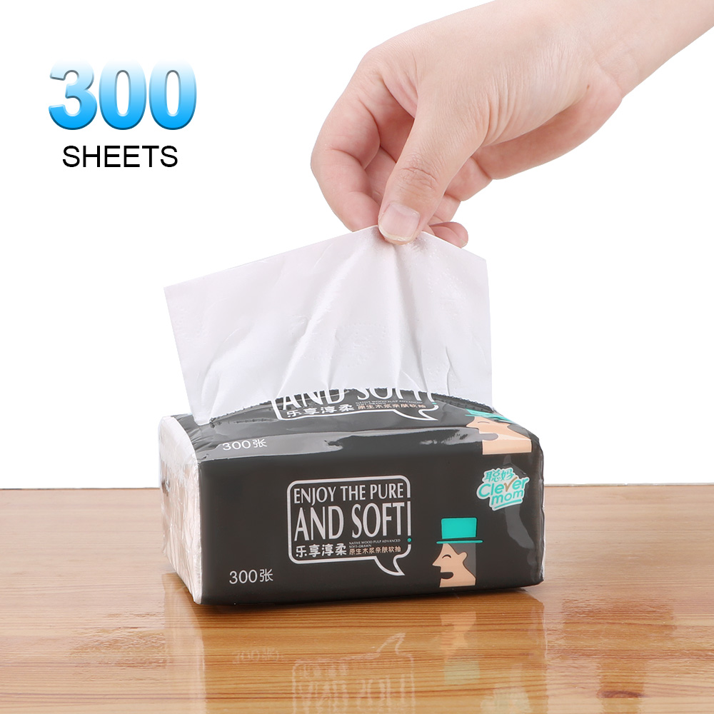 3 Layers 300 Sheets Toilet Paper Tissue Dinner Table Napkins Disposable Household Pure Wood Pulp Paper Towel