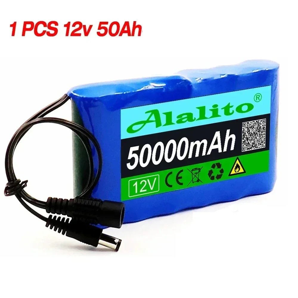 Rechargeable Battery Portable For Electronic Types LED Lamp Light Backup Power18650 12V 50000mAh 3S2P Lithium Ion Battery Pack: Gold