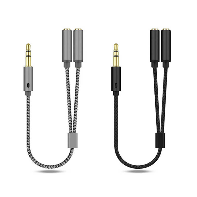 3.5mm hoofdtelefoon splitter verlengkabel audio stereo y splitter (hifi-geluid) 3.5mm 1 mannelijke naar 2 vrouwelijke splitter