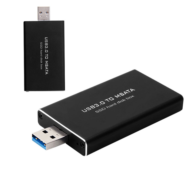 USB 3.0 to mSATA SSD Hard Disk Box Converter Adapter Enclosure External Case 1pc Y3ND