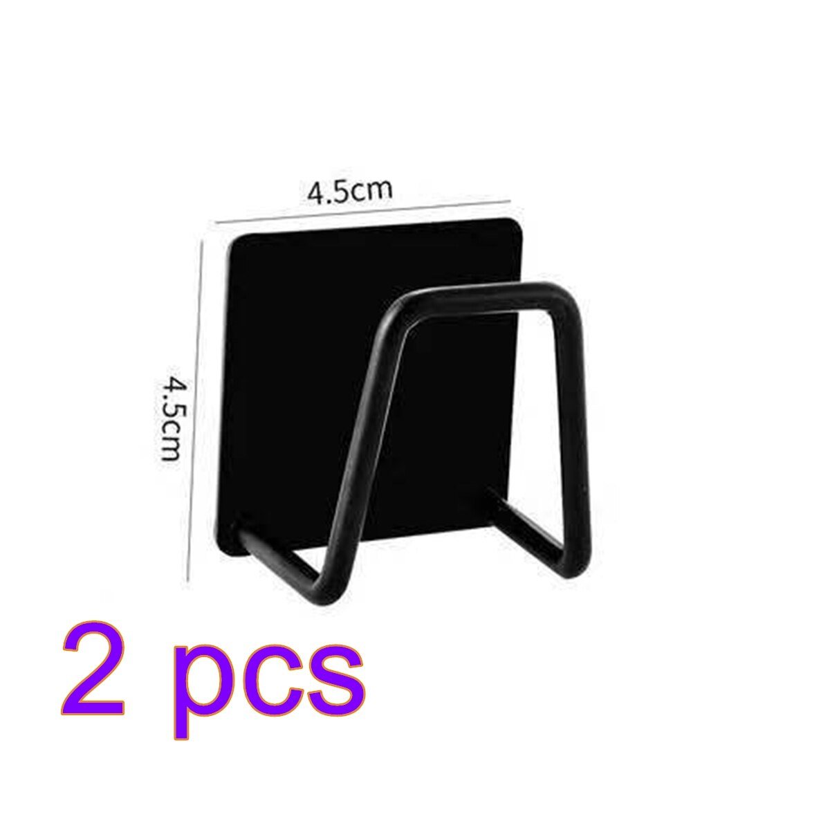 Égouttoir auto-adhésif en acier inoxydable, support pour éponge d'évier de cuisine, crochet mural de séchage, organisateur de rangement d'accessoires: 2 2pcs