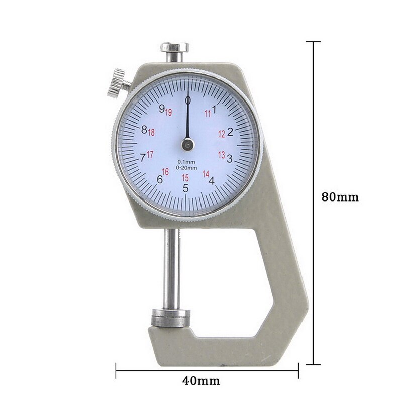 0-10/20mm Zifferblatt Dicke Messgerät Leder Papier Dicke Meter Tester Für Leder Flim Papier: 0-20mm