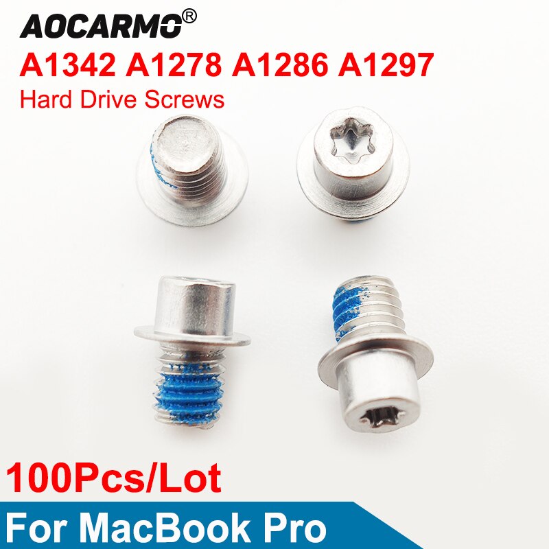 Aocarmo 100Pcs/Lot Hard Drive Screws Bolt For MacBook A1278 A1286 A1297 A1342 Replacement Parts