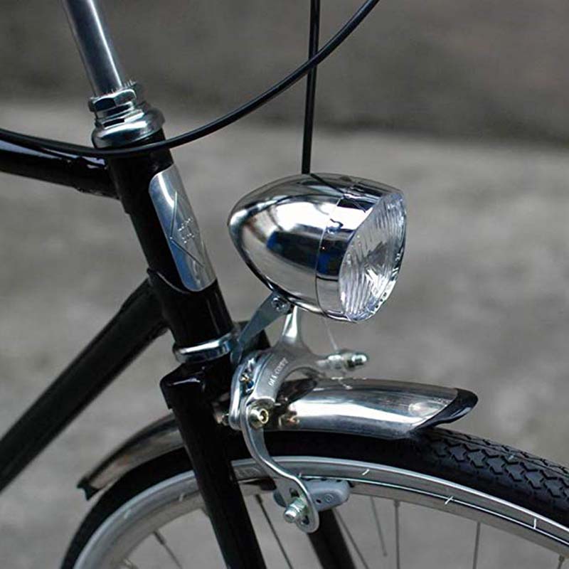 Faro delantero Retro para bicicleta, lámpara de linterna Vintage con soporte, 3 LED
