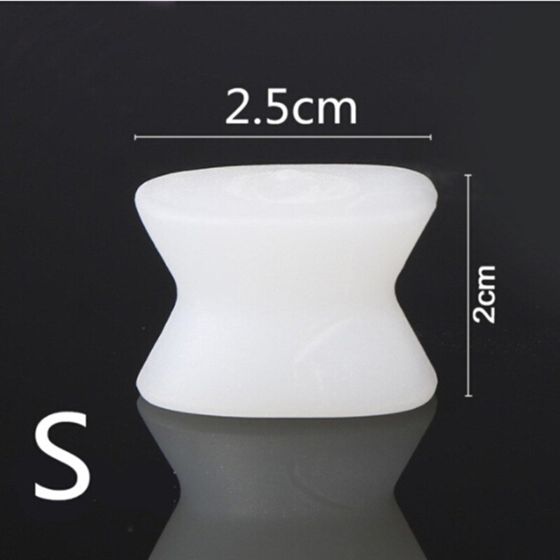 Séparateur d'orteils en forme de Gel de silice disponible toute la journée protecteur de séparation d'orteils exquis petit séparateur d'orteils pratique utile: white S