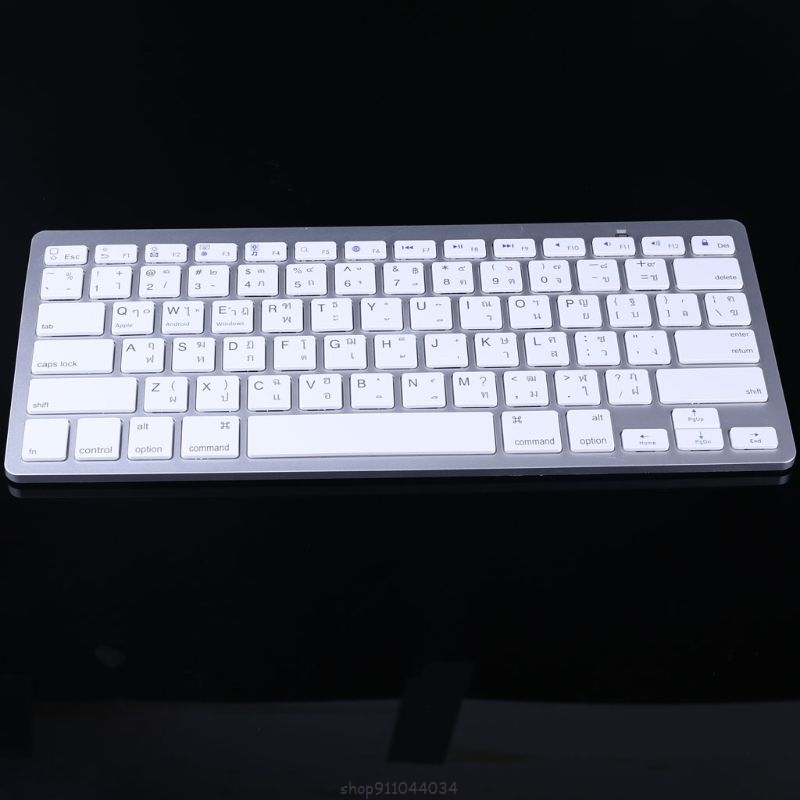 Thailand English Thai 78 Keys Wireless Bluetooth Keyboard for i-Pad Laptop Mac-book Tablet PC Mobile Phone Notebook Ja06 20