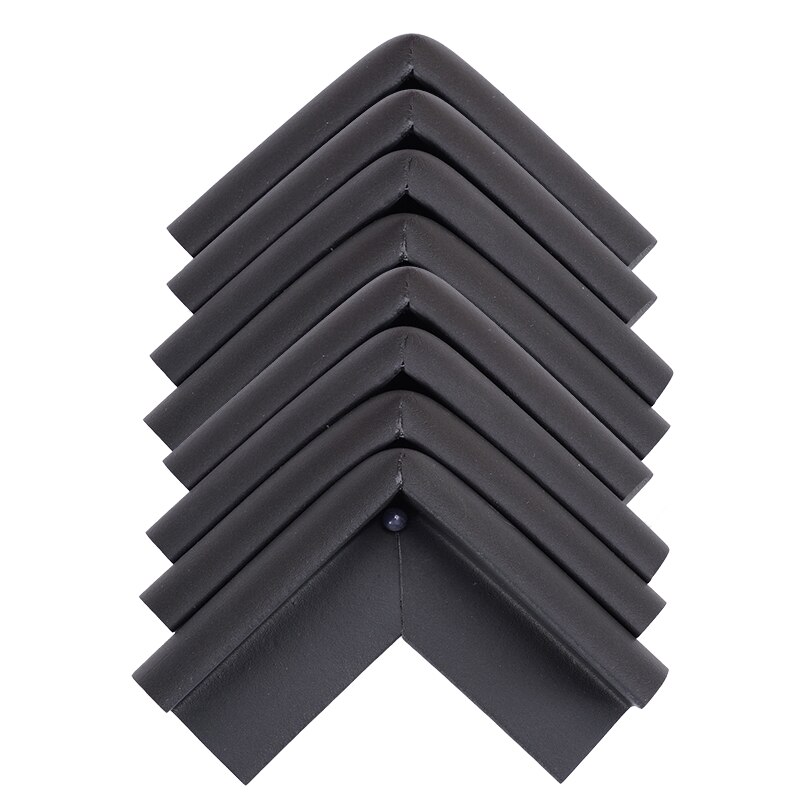 4/8Pcs Child Baby Safety Silicone Protector Table Corner Edge Protection Cover Children Anticollision Edge & Guards: black 8pcs