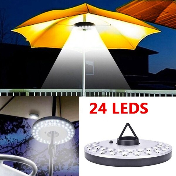 Durable Portable Pole Light 48/36/24 Led Bulb Outdoor Garden Yard Lawn Night Lights Lantern Poles Umbrella Light: 24leds