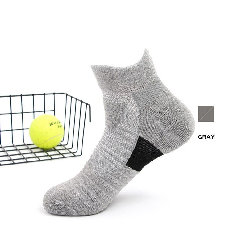 SUPER ELITE Sport Sokken Workout Jogging Fietsen Basketbal Running Ski Man Vrouwen Wit Zweet Zwart Grijs Goedkope Sokken Lage Hoge: Gray and low cut / EU 37 to45