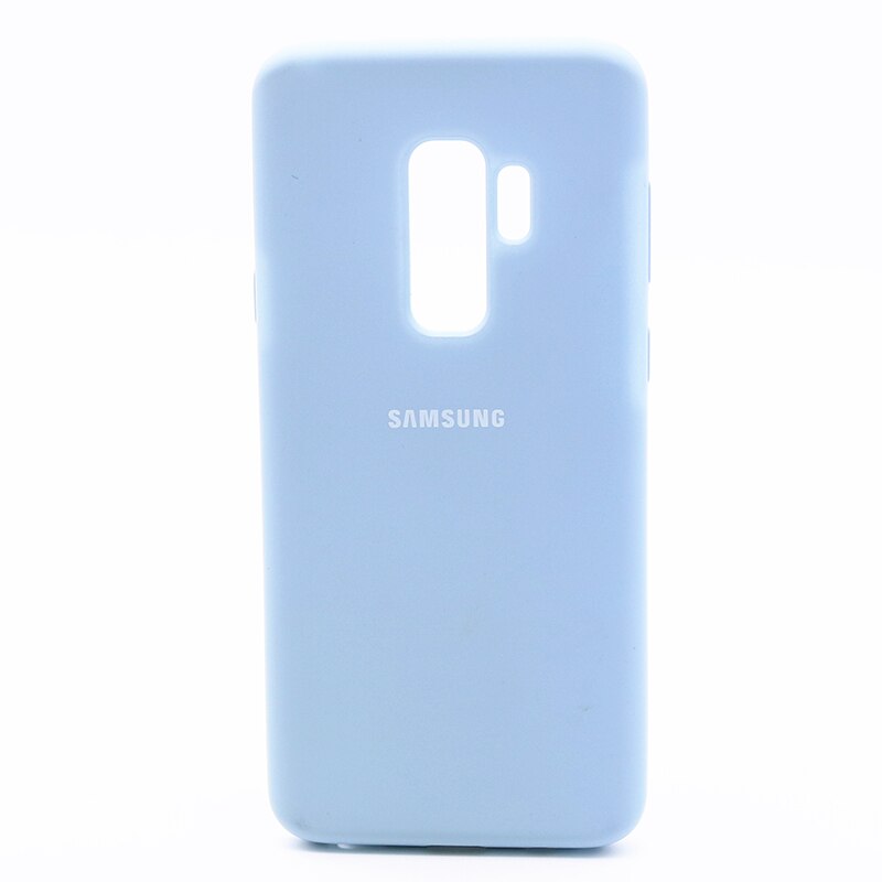 Funda de silicona líquida Original para Samsung Galaxy S9/S9 Plus, cubierta trasera de silicona blanda oficial para Samsung Galaxy S9/S9 Plus: Galaxy S9 Plus / Sky blue