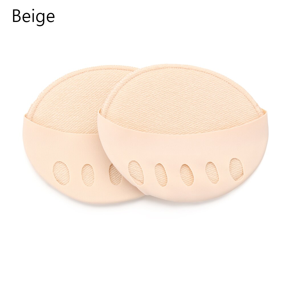 1 Paar Vijf Tenen Voorvoet Pads Voor Vrouwen Hoge Hakken Half Inlegzolen Onzichtbare Voet Pijn Zorg Absorbeert Schokken Sokken Schoenen inserts: beige