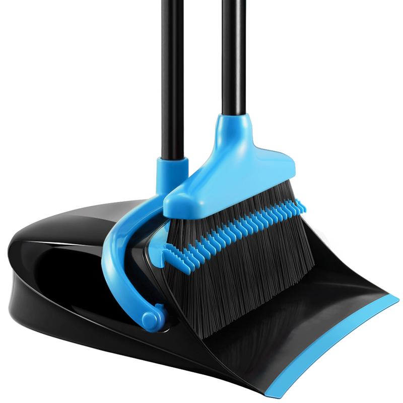 Foldable Standing Broom Dustpan Set with Extendable Broomstick Cleaning Brush Magic Windproof Rotatable Broom Broom Crumb Tools: A