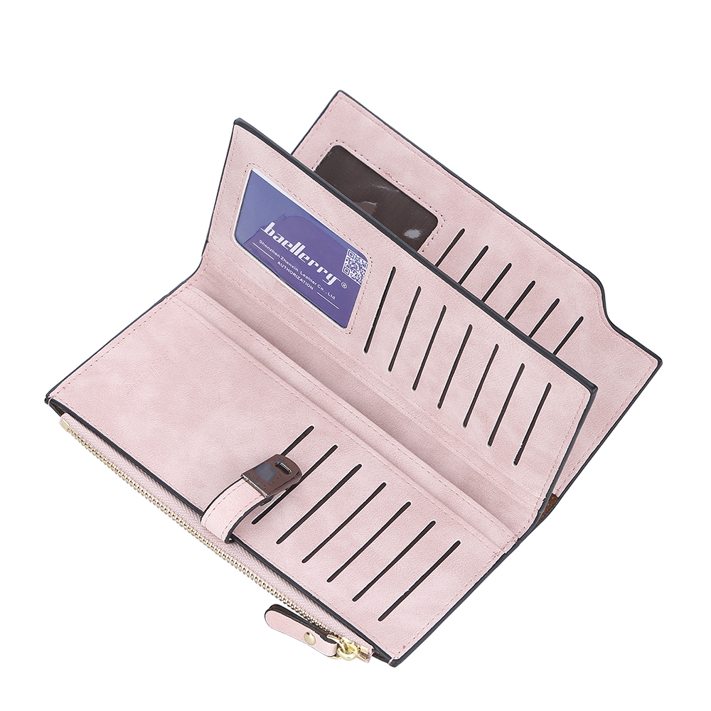 Women Long Wallets Magnetic Buckle Card Holder Classic Female Purse Zipper Wallet For Girl