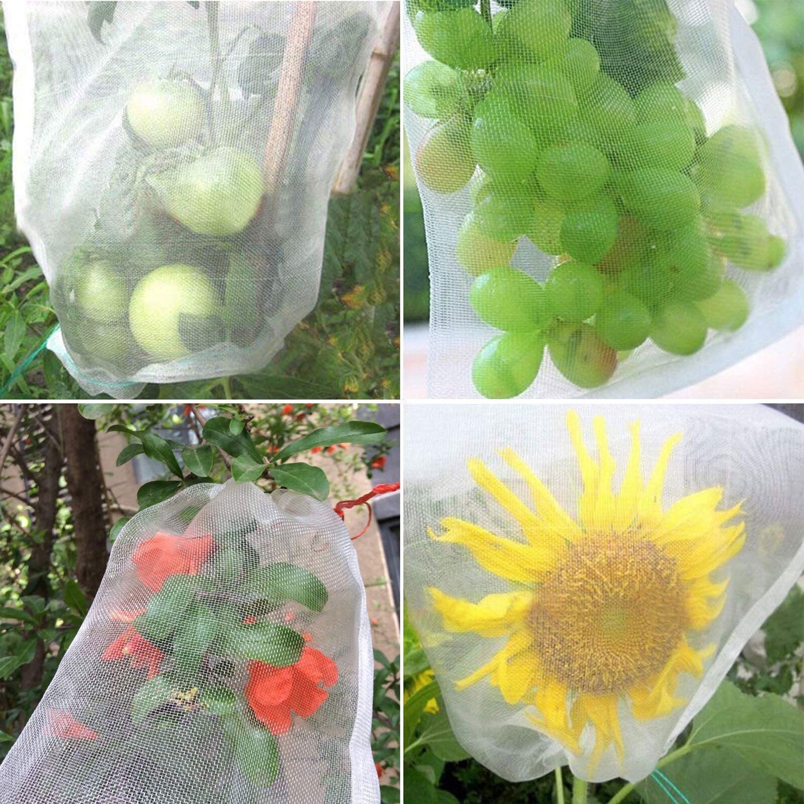 10PCS Netting Bags Garden Fruit Cover Bags For Grape Fig Flower Seed Vegetable Plant Protection Net From Insect Mosquito Bag