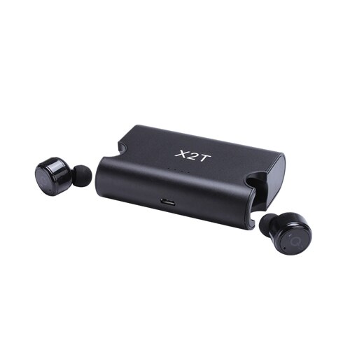 X1T mise à niveau X2T Bluetooth écouteur vrai sans fil écouteurs double Bluetooth 4.2 intra-auriculaires écouteurs 1500mAh boîte de charge casque: Black