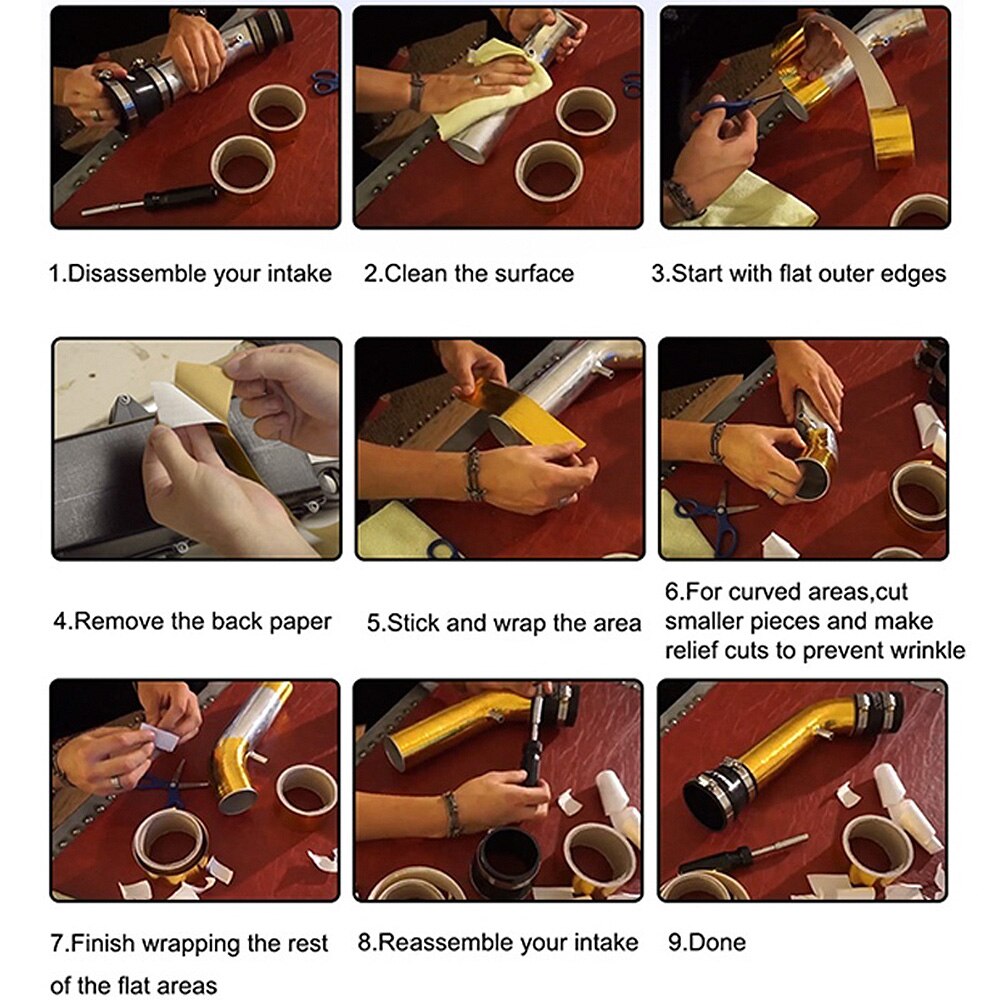 Fire-retardant Fiberglass Belt Automobile Motorcycle Refit Thermal Insulation Band Exhaust Heat Wrap Roll Heat Shield Tap