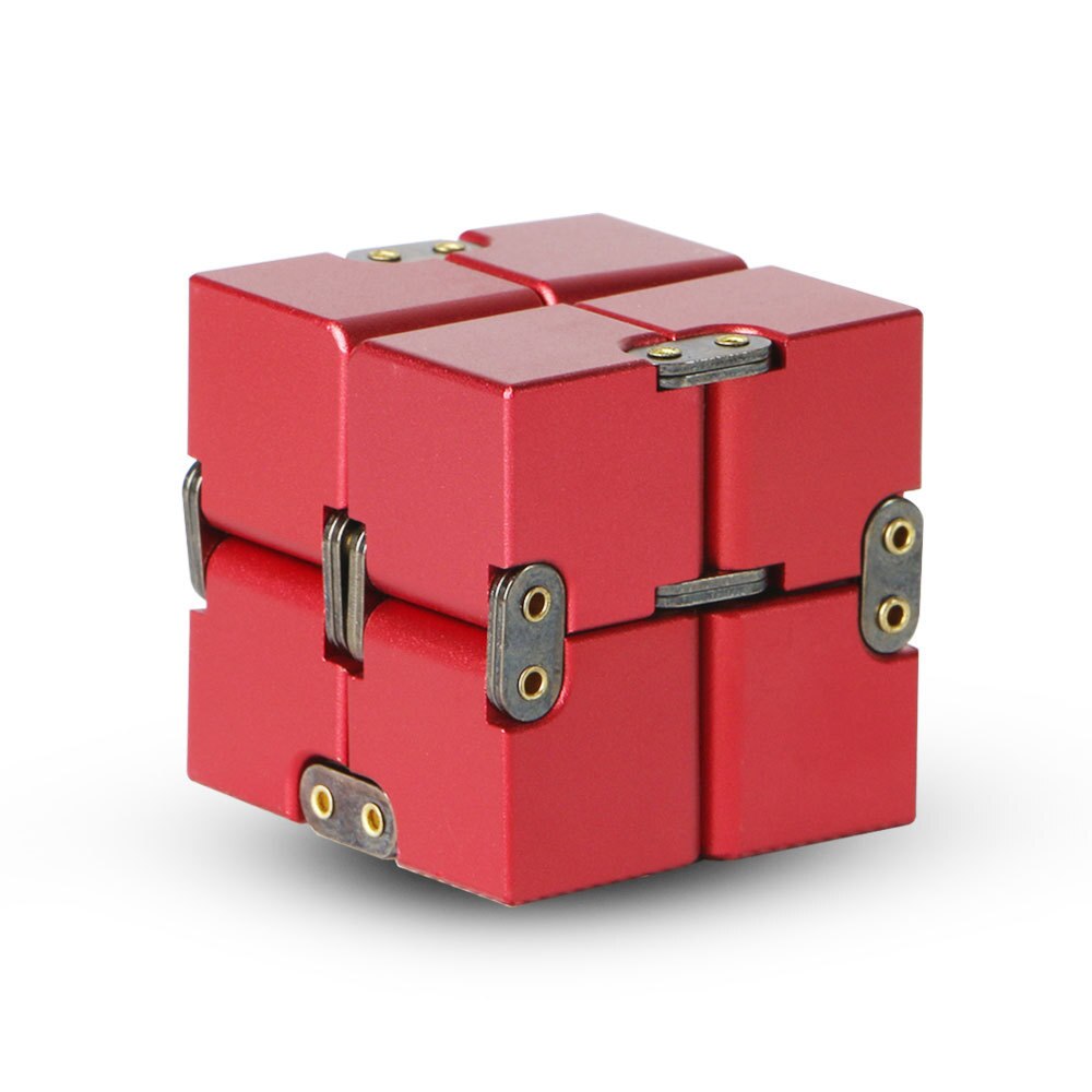 Multicolorido parafuso prisioneiro dobrável cubo liga de alumínio infinito cubo mágico flip bolso cubo divertido cubo dedo brinquedo criativo brinquedo descompressão: A STYLE 2