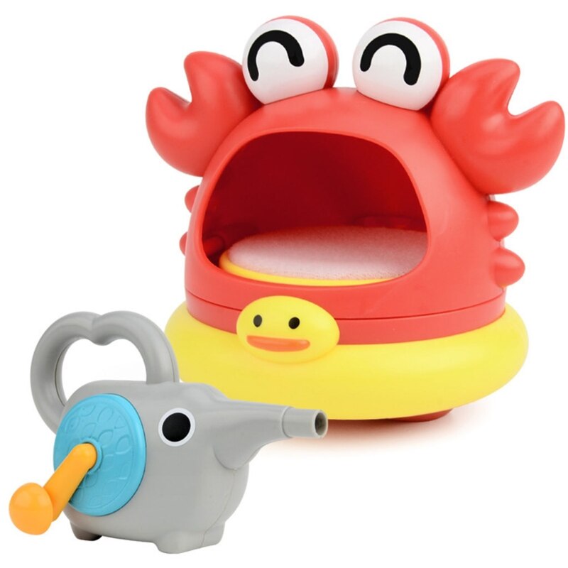 1PC BPA Free Plastic Bubble Blowing Product Cartoon Crab/Shark Bubble Maker Interactive Play Kits Bubble Machine Toy: A