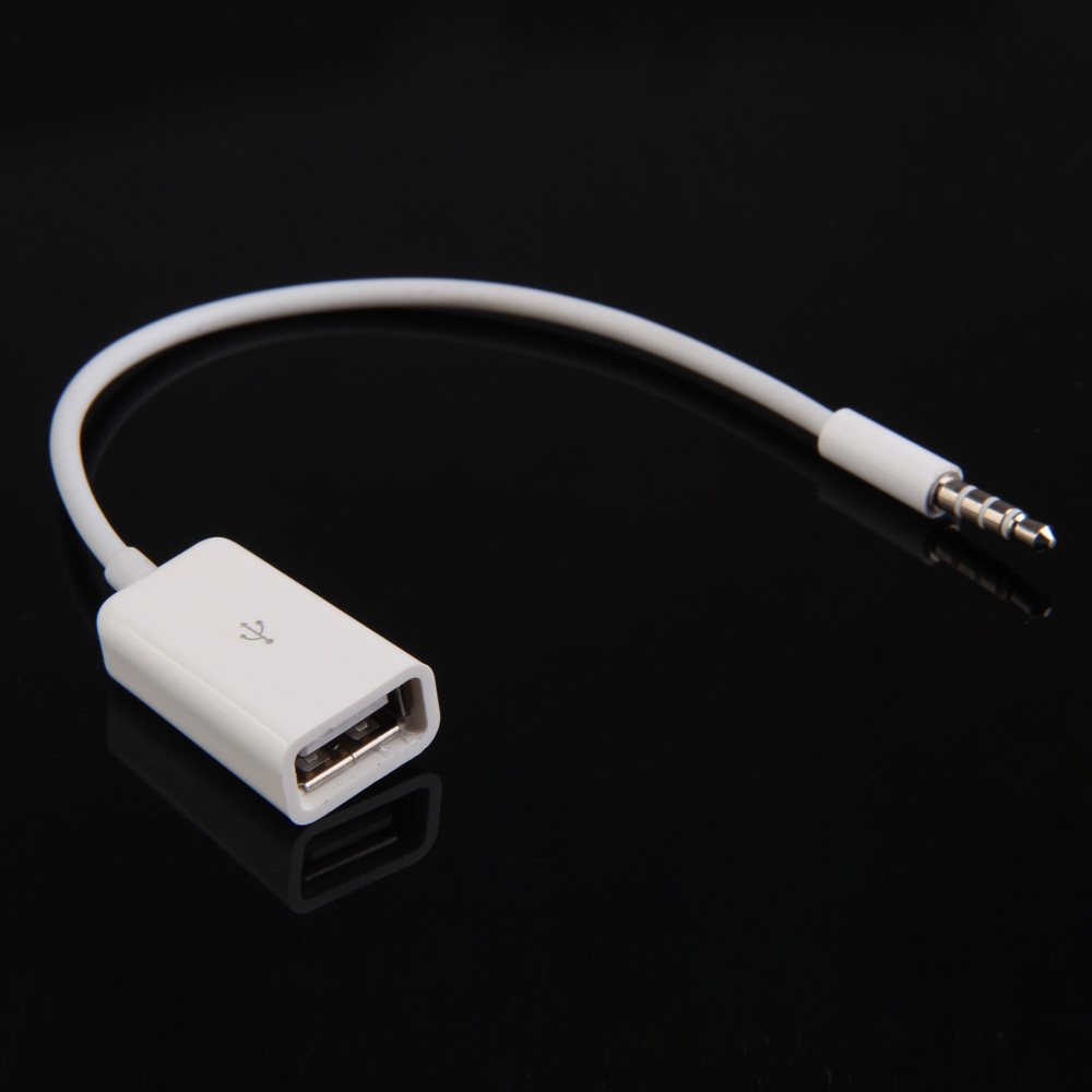 Jack audio AUX da 3,5 mm a USB 2.0 femmina Cavo convertitore maschio AUX Spina audio ausiliaria Jack a cavo USB per auto MP3