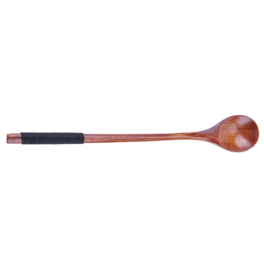 Natural Wood Spoon Bamboo Kitchen Cooking Dining Soup Tea Honey Coffee Utensil Tools Soup-Teaspoon Tableware 1Pc: B 1