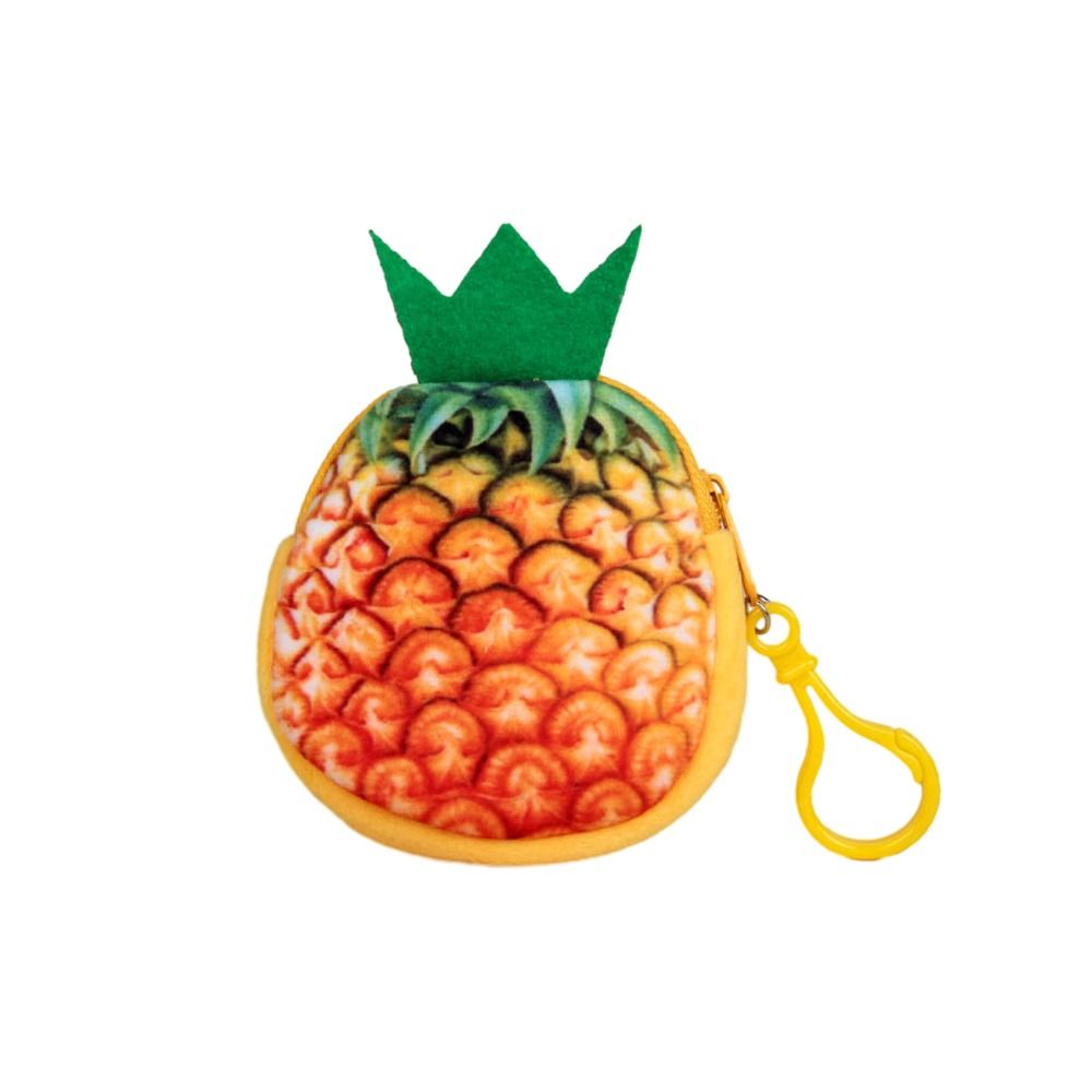 Mini Watermelon Fruit Coin Purse Peach Huangtao Strawberry Card Holder Strawberry Orange Plush Wallet Outdoor: Brown