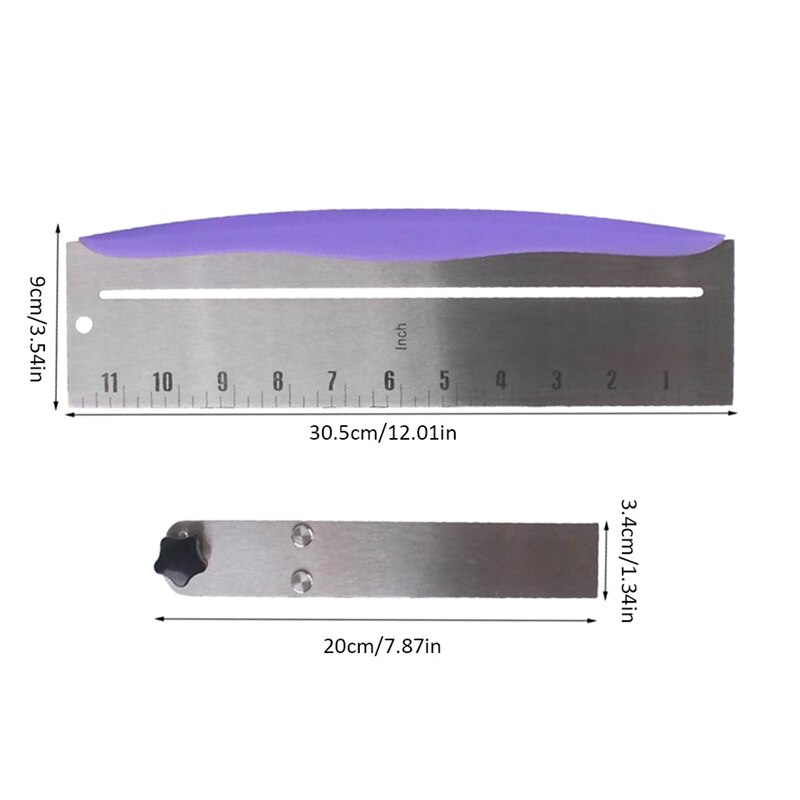 Einstellbar Kuchen Schaber Backen Knackig Ecken Kuchen Kamm Metall Kuchen Kante Glatter Aus Edelstahl DIY Backen Werkzeuge: A