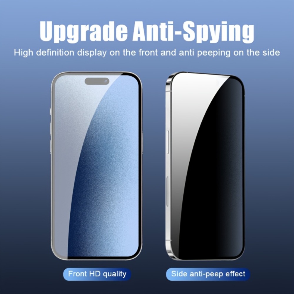 2Pcs Privacy Full Cover Screen Protector for iPhone 17 16 15 Pro Max 16 15 Plus 14 13 12 11 Pro 17 Air XR XS Anti Spy Glass Film