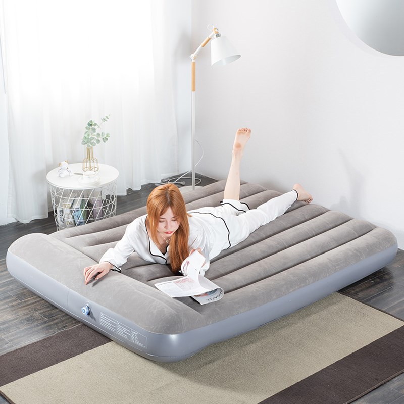 Air bed double home floor bunk convenient folding air mattress outdoor camping single lunch break bed air