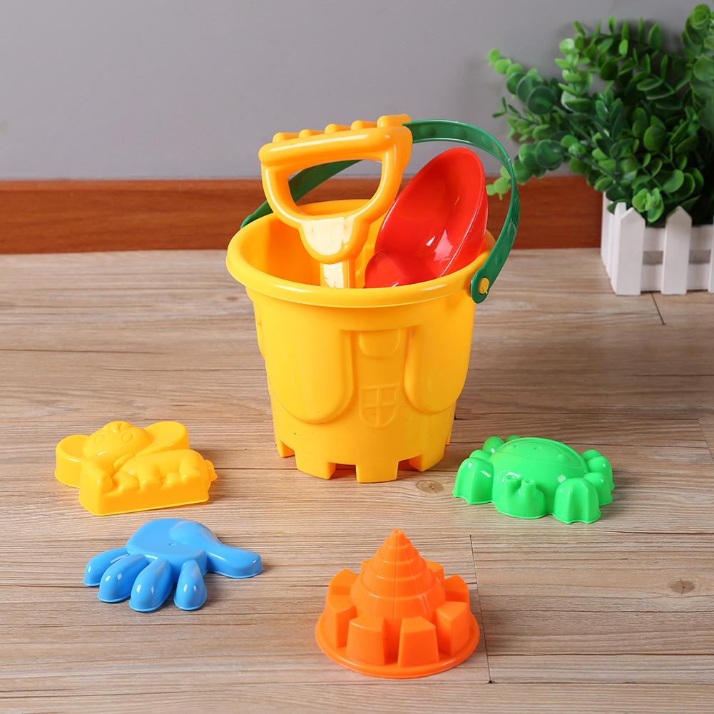 7 stk/sett baby barn strand sand leke leker bøtte spade lot som leke leker sand strand spade leker barn farget plast spade