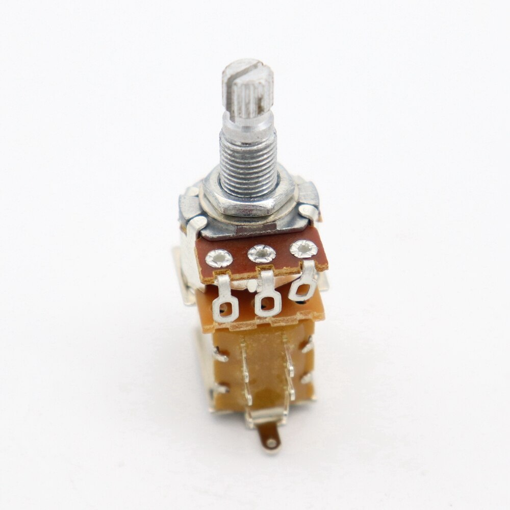 3 pcs Guitar Bass Push Pull Pot Push Pull Potentiometer Volume Tone Short Split Shaft Switch Pots A25K （Chrome）