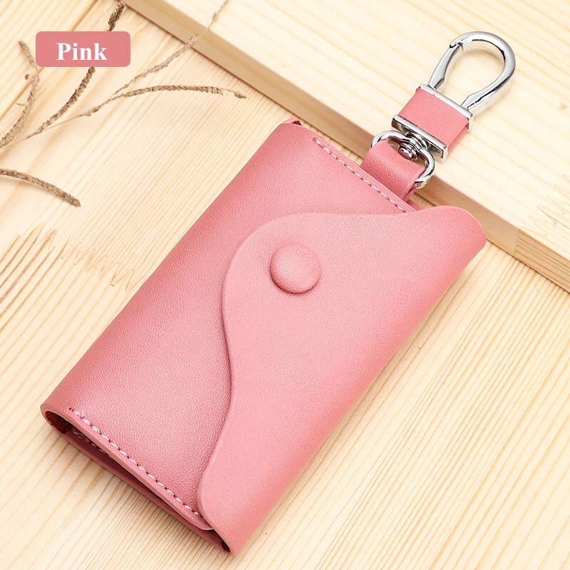 ZUID GOOSE Mannen Lederen Retro Autosleutel Houders Multifunctionele Sleutel Portefeuilles Key Pouch Vrouwen Organizer Bag Huishoudster: Pink