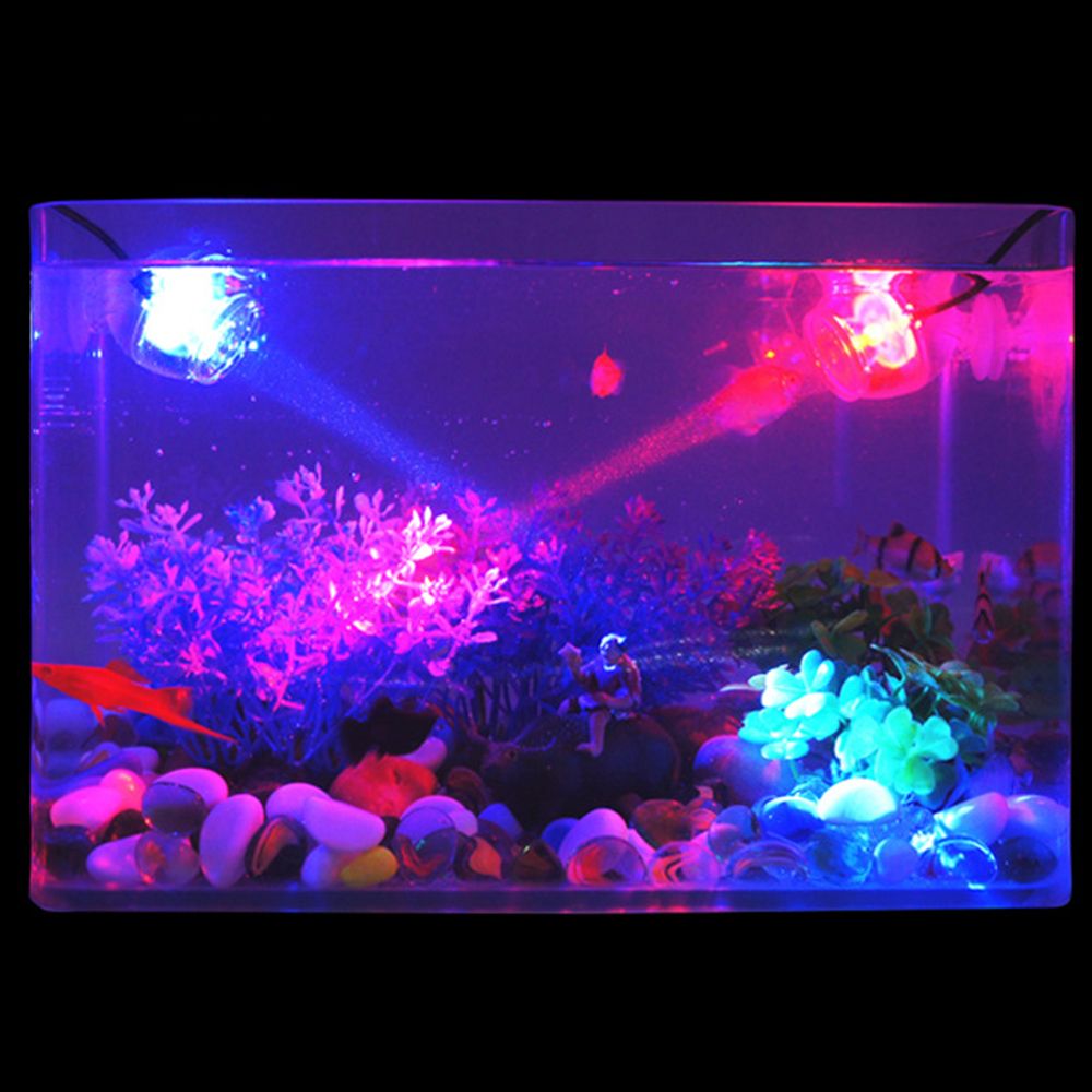 Foco LED subacuático para acuario, lámpara colorida para fuente de jardín, estanque, pecera, impermeable