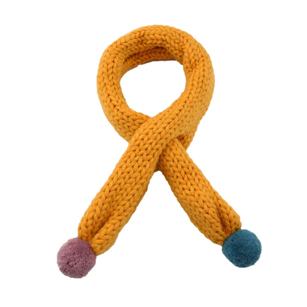 Écharpe d&#39;hiver en laine tricotée pour enfants, écharpe de couleur Pure, bavoir assorti pour bébé, garçons et filles: 9