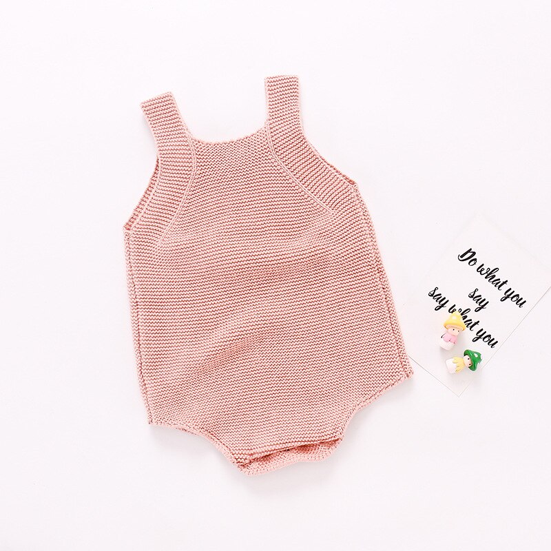 Tenue d'été en laine pour bébés filles et garçons de 0 à 18 mois, bretelles tricotées, sans manches, avec décoration tournesol