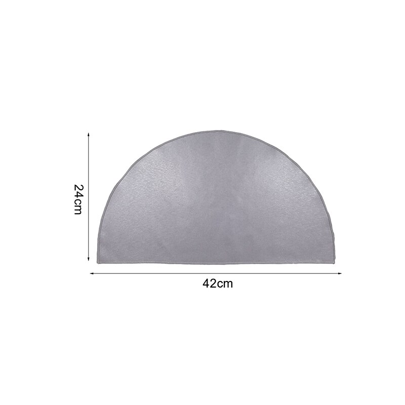 Fireproof Carpet Half Round Fiberglass Silicon Coated Floor Mat For Fireplace Grill BBQ Semicircular Flame Retardant Carpet: Red