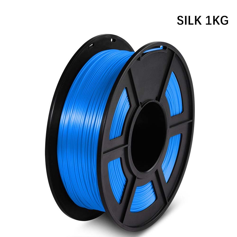 PLA Filament pla silk sffect 1KG For 3D Printers Filament 1.75MM 330M 2.2lbs Silk Texture Refills Biodegradable Material: SILK-BLUE