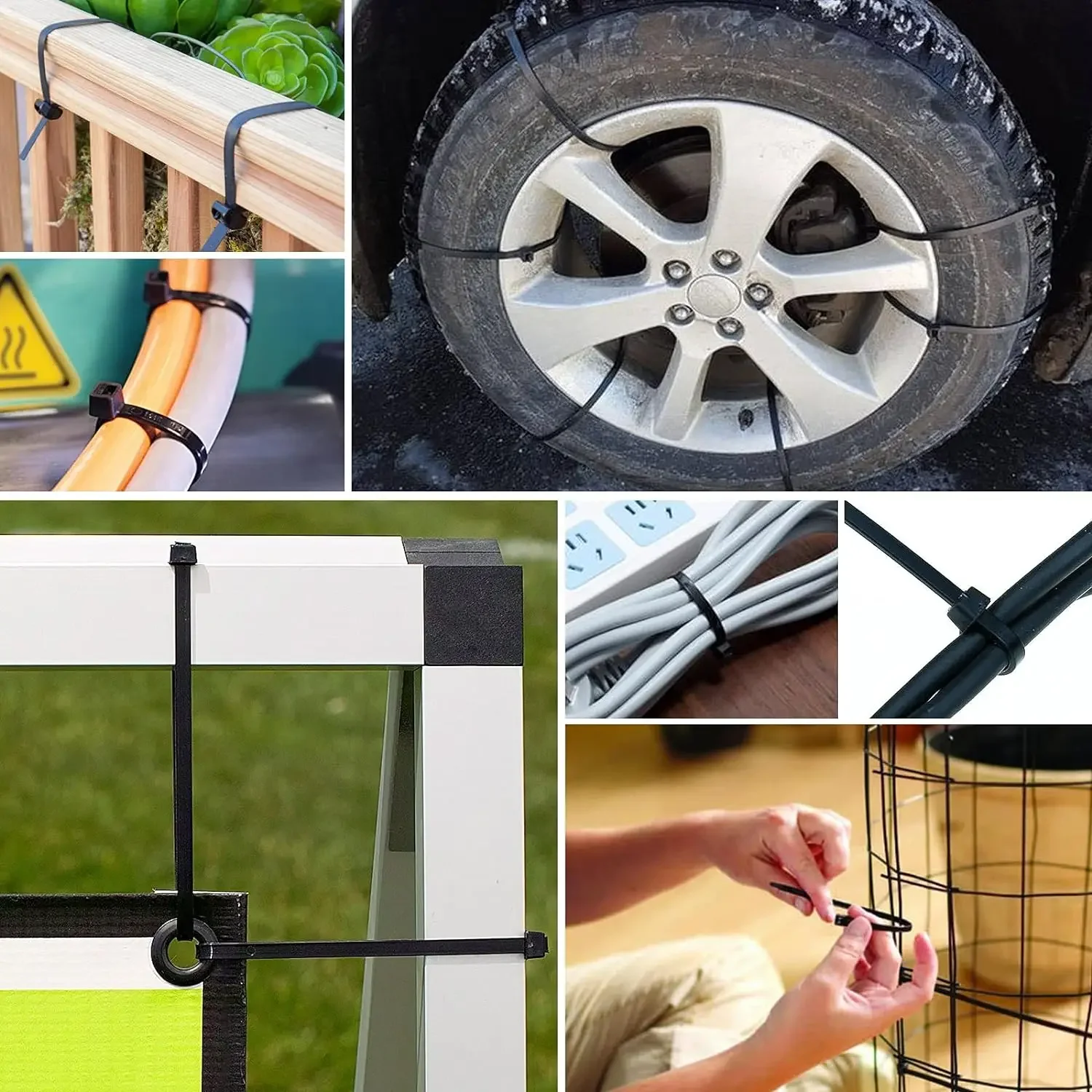 Cabos de náilon de plástico zip laços multi-purpose auto travamento cabo laços cinta fixação laço reutilizável fio envoltório para escritório em casa