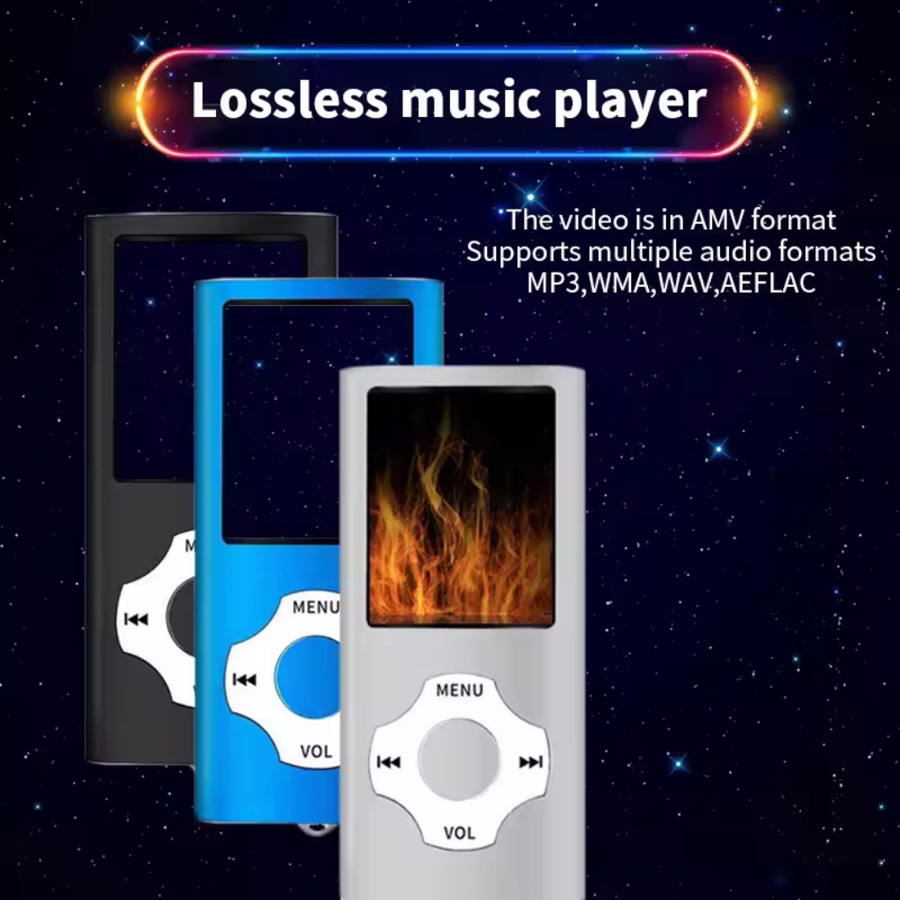 Mini MP3 Player Portable Music Player Bluetooth 5.0 Music Stereo Player 1.8 inch Screen Support FM Radio E-Book Recording