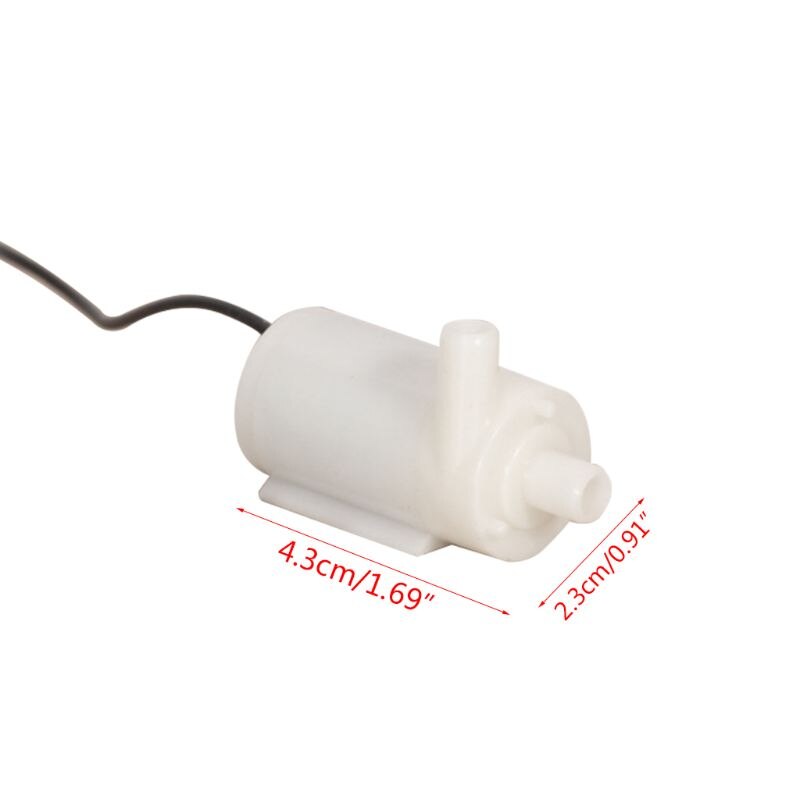 Micro Mini Dompelpomp Fish Tanks Aquarium Usb Aangedreven Dc 5V 2-3L/Min