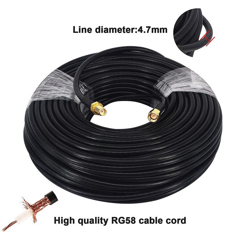 25M Wifi Antenne Kabel Sma Male Naar Sma Female Kabel RG58 50 Ohm Sma Man-vrouw Coax Pigtail jumper Kabel Voor 4G