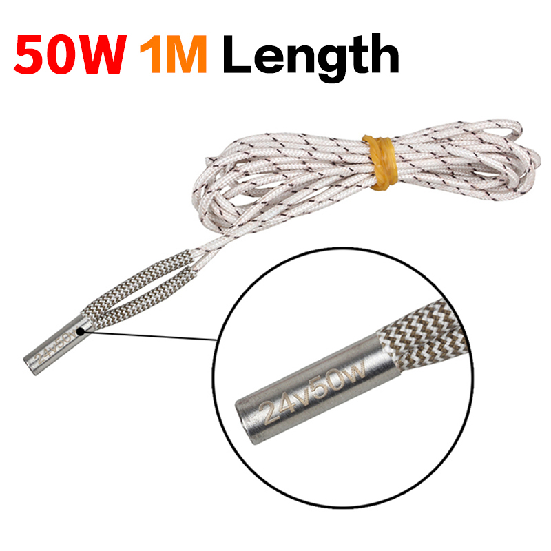XCR 12V/24V 50W 70W wkład grzewczy części drukarki 3D Hotend rura grzewcza 6*20mm wysoka temperatura dla E3D V6 wulkan Heaterblock: 1.5mm / Niebieski