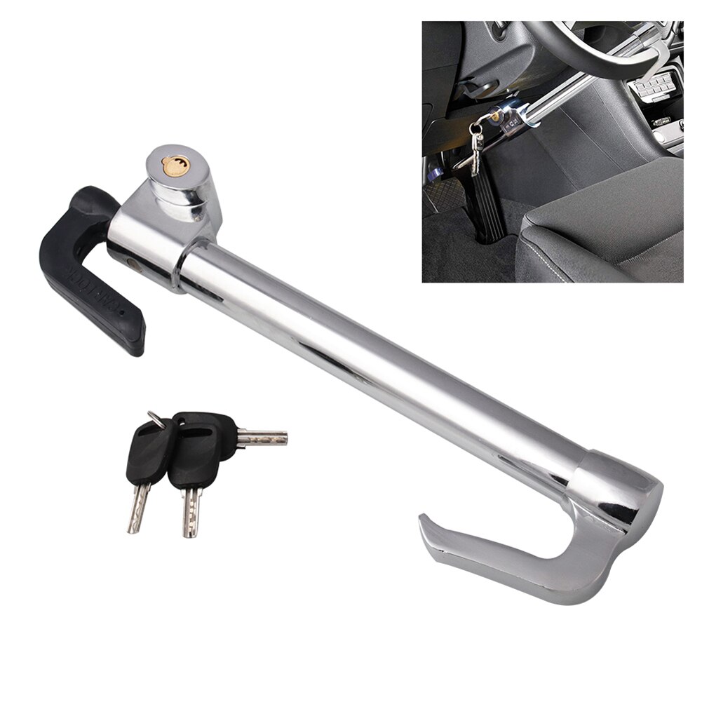 Car Steering Wheel Lock Stainless Steel Heavy Duty Retractable Anti Theft Car Steering Wheel Clutch Brake Lock