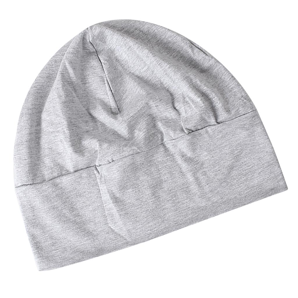 Volwassen Mannen Vrouwen Katoen Night Cap Vlakte Slapen Hoed Beanie Zachte Slaap Patch Slaap Solid Caps Zwart Wit
