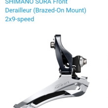 Shimano Sora-FD-R3000-F-Voorderailleur-Gesoldeerde-Op Mount - Road - 2x9-speed