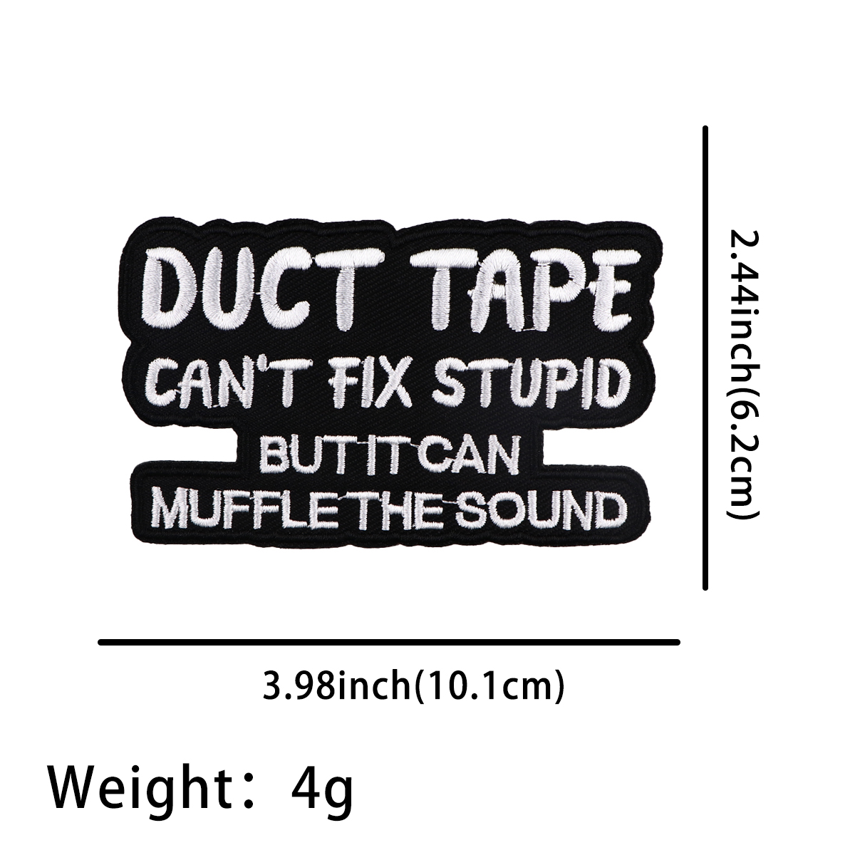 Patch d'oie drôle patchs brodés de dessin animé pour vêtements bricolage fer sur patchs pour vêtements lettres Patch autocollants: Pistolet En Métal