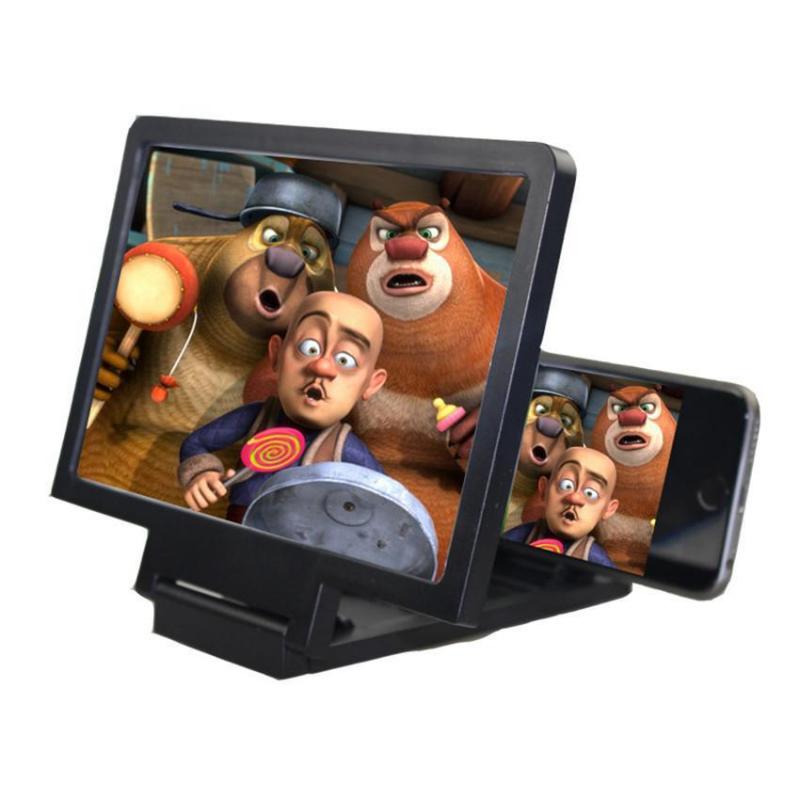 Plegable Universal ampliada 3D pantalla ampliar lupa portátil amplificador HD para la pantalla del teléfono móvil amplificador Accesorios