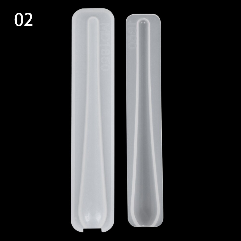 Bolígrafo de silicona hecho a mano, molde de fundición de resina epoxi transparente UV, soporte para bolígrafo, suministros para manualidades de arte DIY: 14cm-02