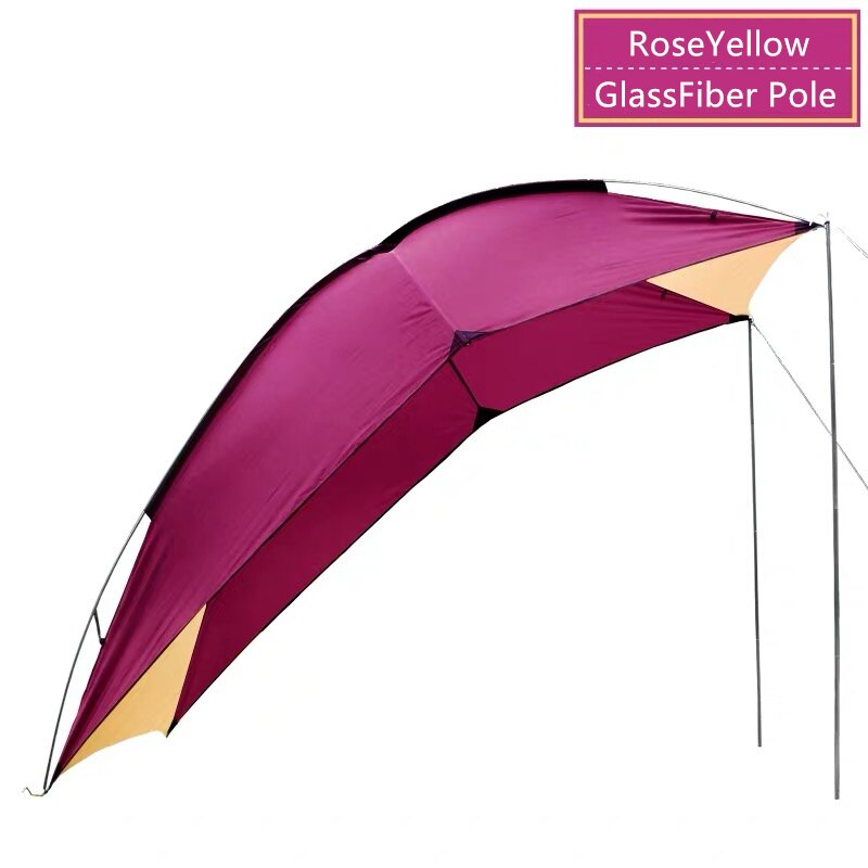 JayCreer RV Awning Operation Car Roof Trunk Tent Shelder For SUV ,RV,Seadan: Red GlassFiber Pole
