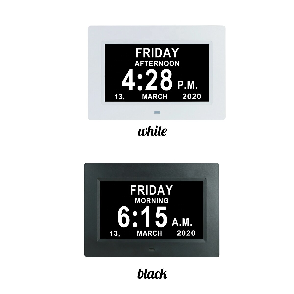 7 Inch Hd Led Display Wekker Digitale Fotolijst Klok Elektronische Desktop Display Home Decor Klok Automatische Helderheid